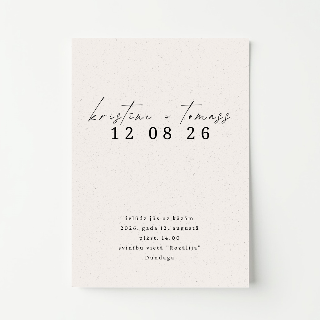 Bold Date Minimalism